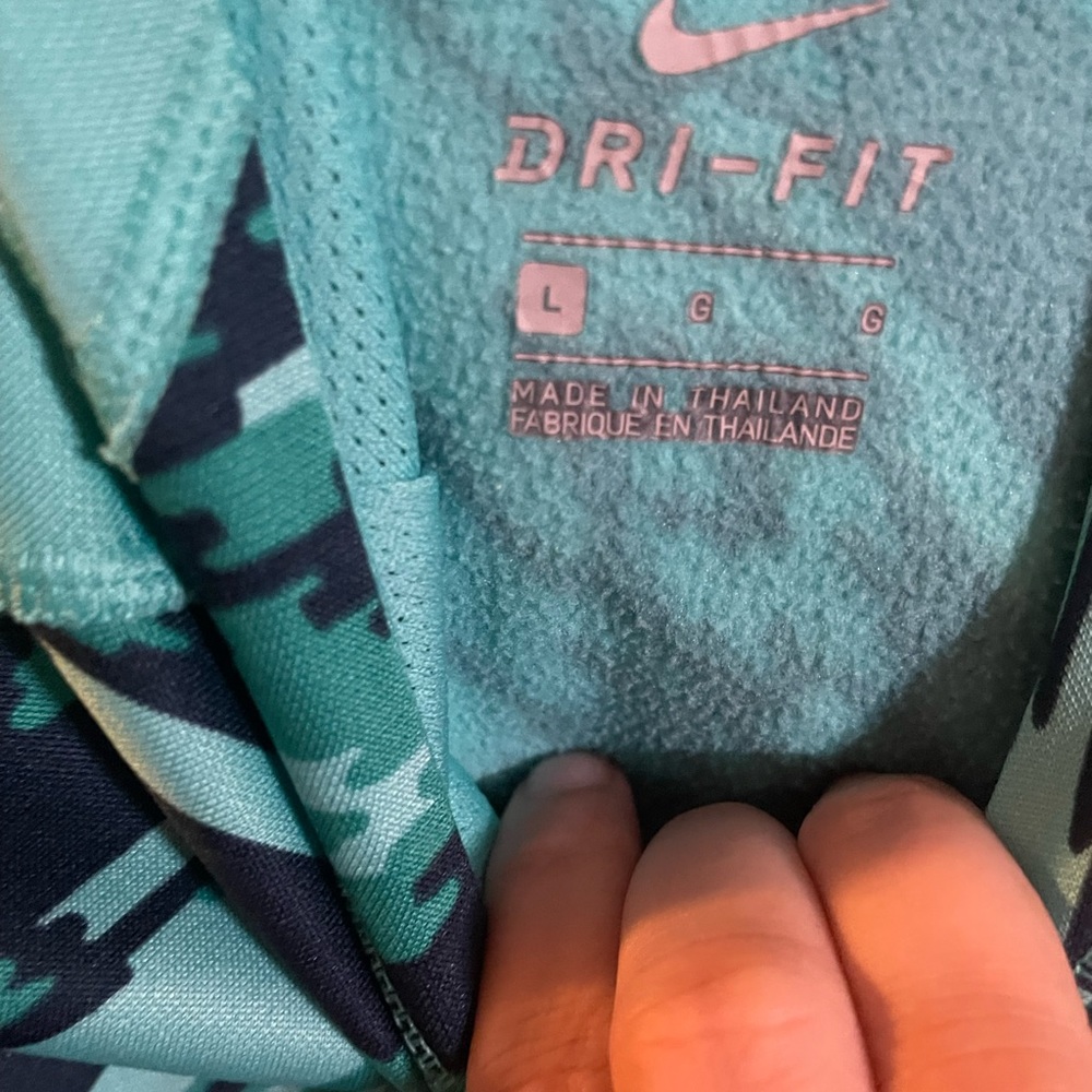 Kids Nike Dri fit hoodie.  Teal. Size large. Good condition. - Picture 3 of 3